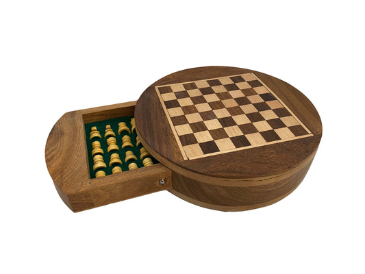 Kis mágneses sakk bábu tartó fiókkal