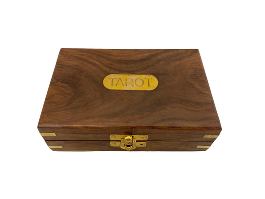 Tarot kártya fa dobozban