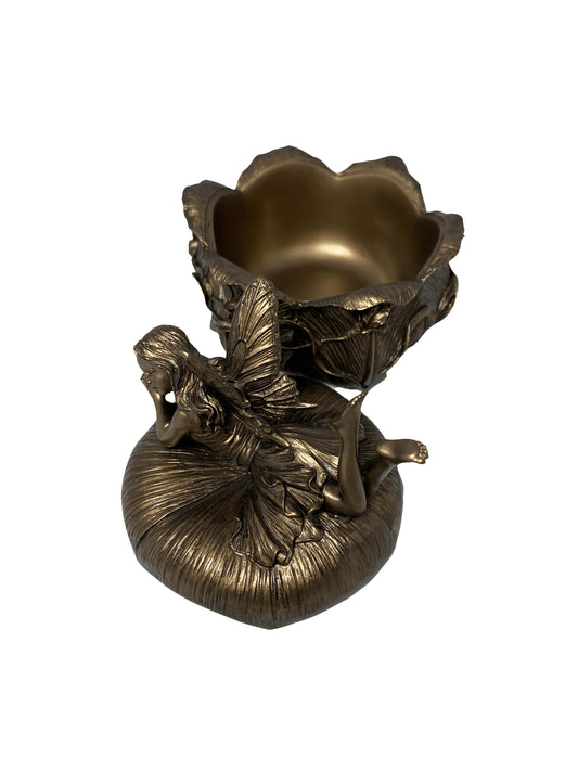 Tündéres bronz bevonatú ékszertartó