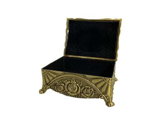 Virágos bronz bevonatú ékszerdoboz