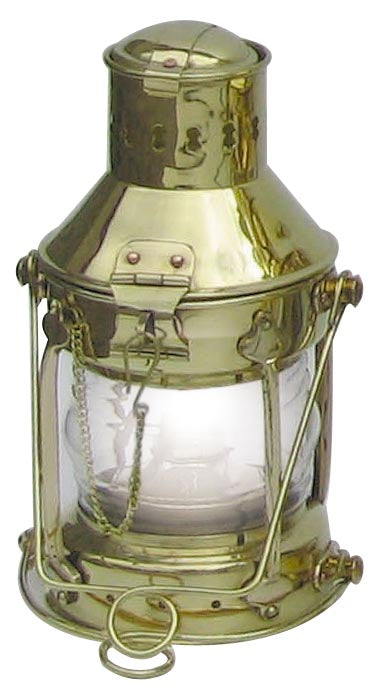 Horgonylámpa, sárgaréz, elektromos 230v, m: 24cm, átmérő: 12cm