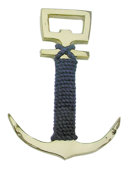 Palacknyitó - horgony, sárgaréz kék kötéllel, 11 cm
