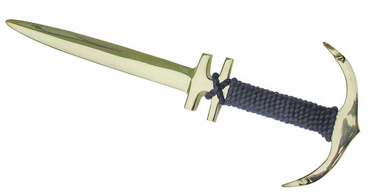 Levélbontó - horgony, sárgaréz kék kötéllel, 21cm