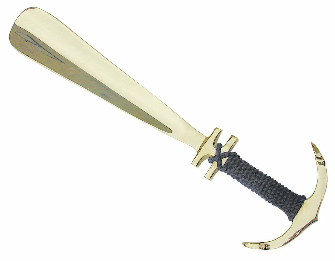 Cipőkanál - horgony, sárgaréz kék kötéllel, 26 cm