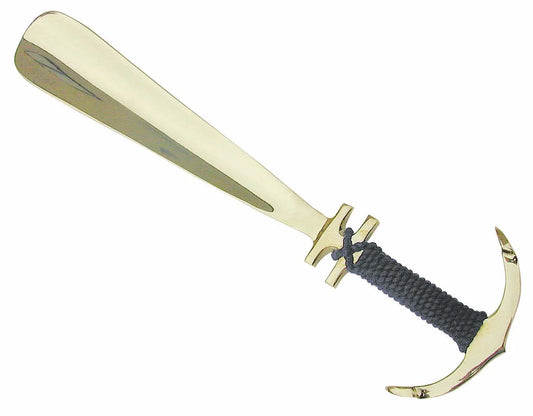 Cipőkanál - horgony, sárgaréz kék kötéllel, 26 cm