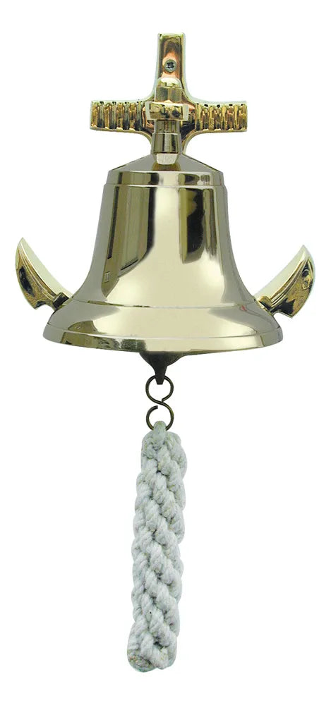 Hajóharang horgonnyal, falitartóval, réz. Átmérő: 12cm