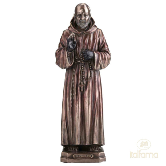 Pietrelcinai Szent Pio atya bronz bevonatú szobor