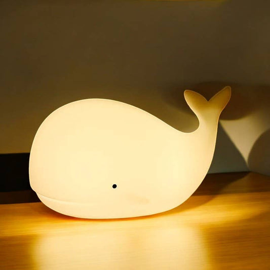Puha szilikon bálna éjszakai fény újratölthető