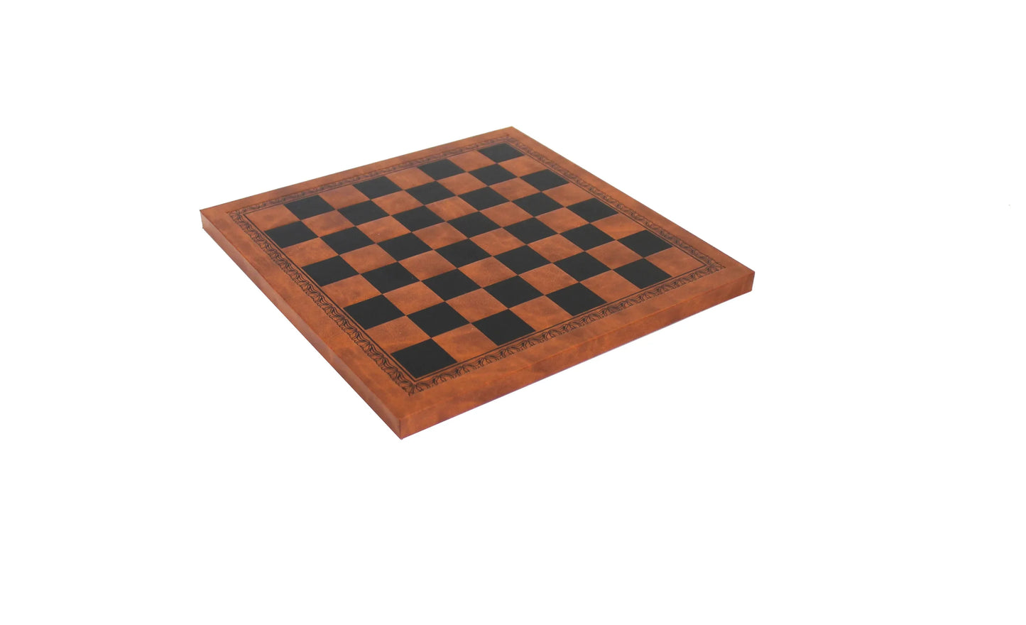 Barna/fekete műbőr sakktábla