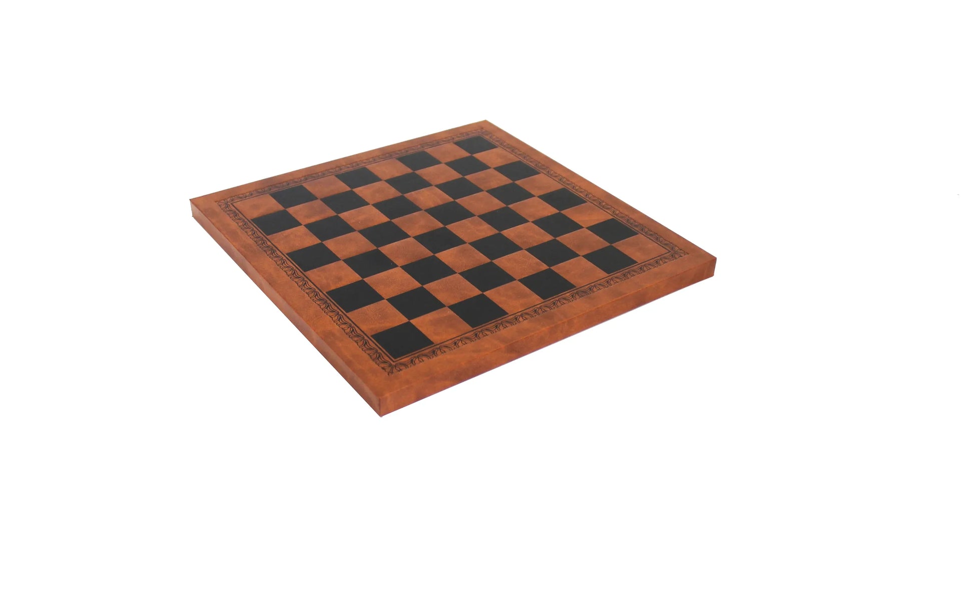 Barna/fekete műbőr sakktábla