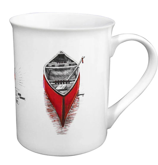 Bögre - hajó, porcelán, m: 10cm, ø: 7,8/6,7cm, díszdobozban