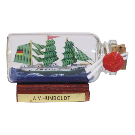 Üveghajó - A.v.Humboldt, mini, h: 6cm, m: 3,5cm, ø: 2,5cm