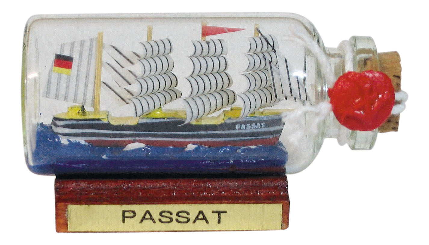 Palackhajó - Passat, mini, H: 6 cm, M: 3,5 cm, Ø: 2,5 cm