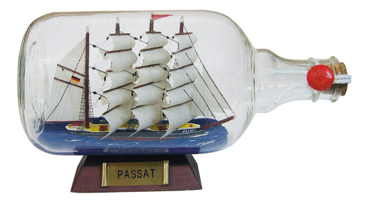Üveghajó - passat, h: 27,5cm, m: 15cm, ø: 12,5cm