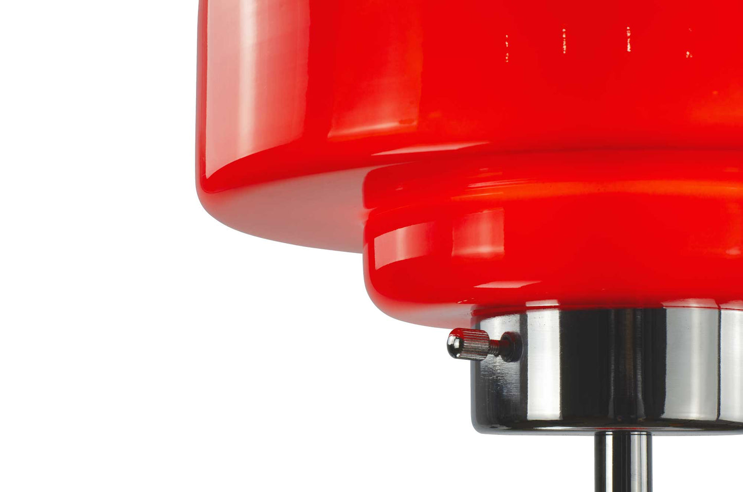 Zeni színes üveg és króm asztali lámpa