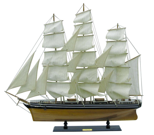 Vitorlás hajó - cutty sark, fa, vászon vitorlákkal
