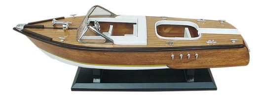 Olasz sporthajó, fa, h: 50 cm, m: 15 cm