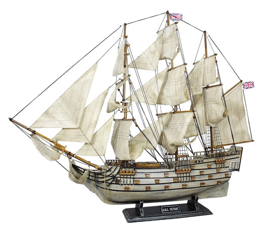 Vitorlás hajó - h.m.s.victory, fa, vászon vitorlákkal