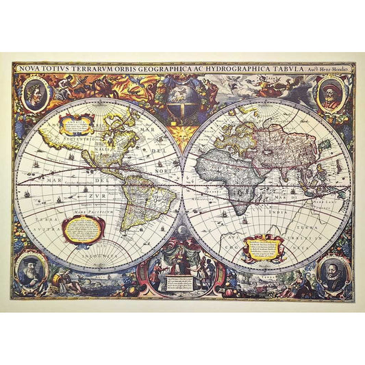 Világtérkép 1630r. - J.Hondius utánnyomás
