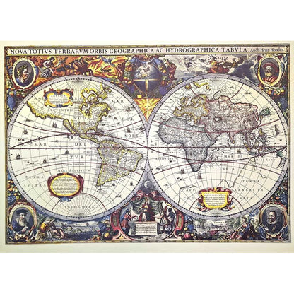 Világtérkép 1630r. - J.Hondius utánnyomás