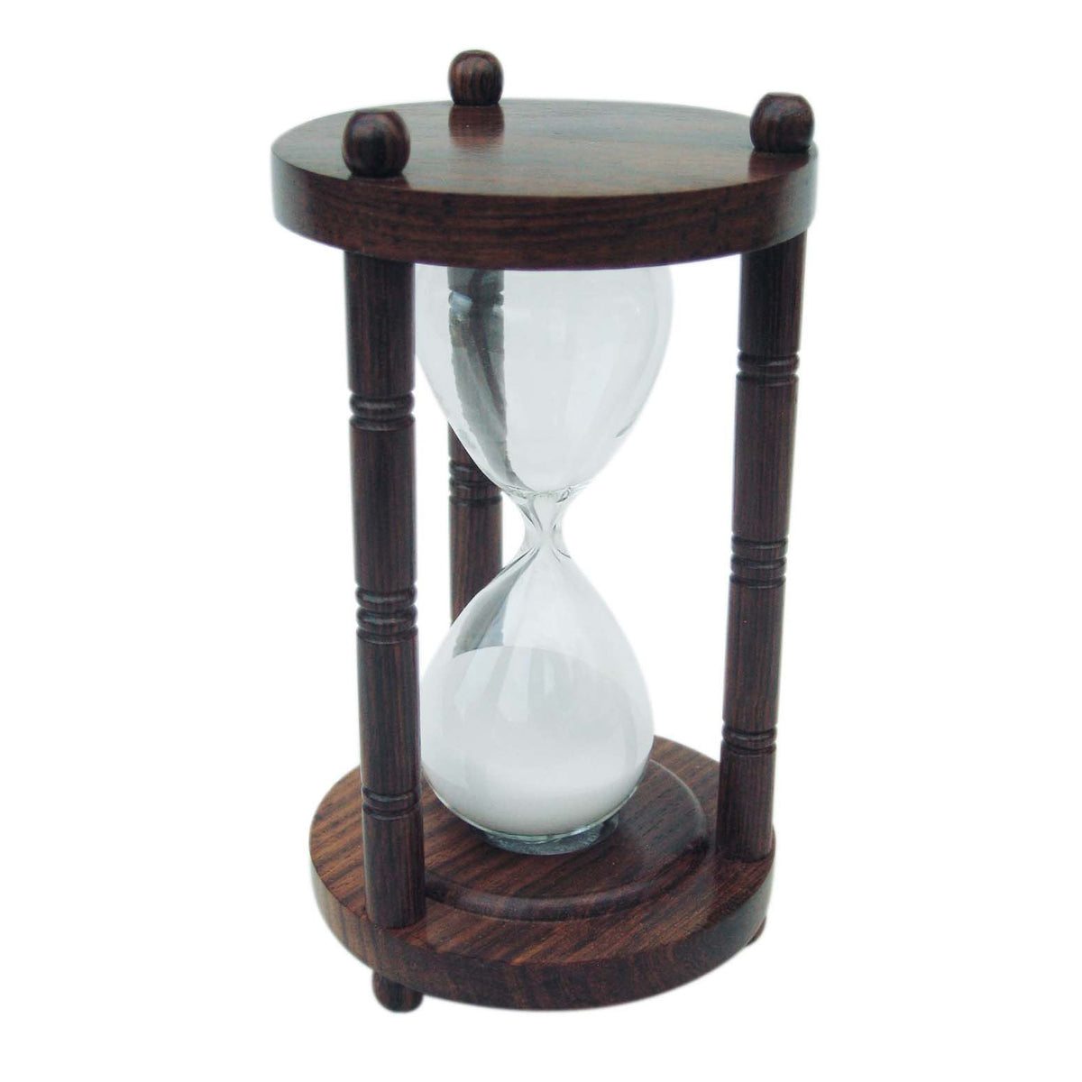 Homokóra, 3 oszlop, fa, kb. 15 perc, M: 15,5cm, Ø: 8,5cm