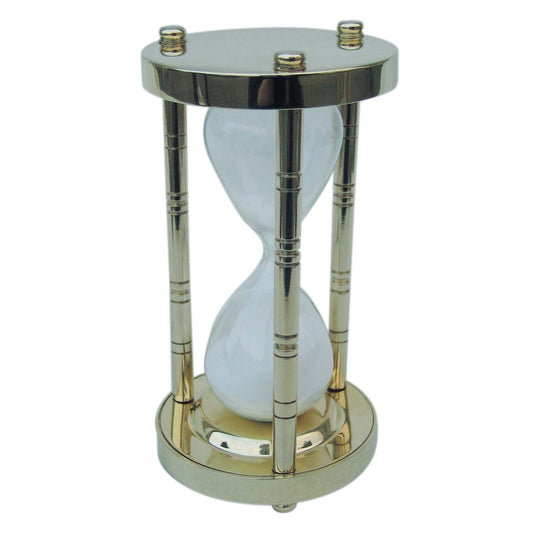 Homokóra, 3 oszlop, sárgaréz, kb. 15 perc, m: 14,5 cm, ø: 7,5 cm