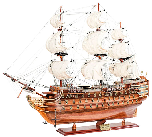 Hadihajó - HMS Victory, fa/fém, 75x23x64cm - kiváló minőség