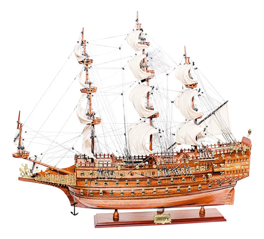 Haditengerészeti hajó - sovereign of the seas, fa/fém, kiváló minőség