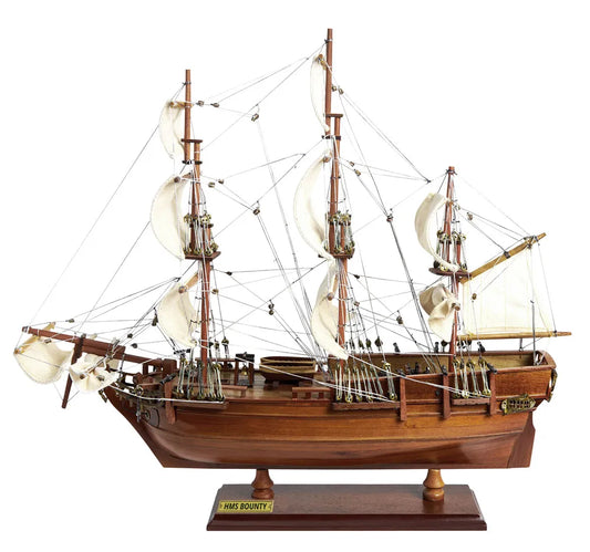 Kereskedelmi hajó - hms bounty, fa/fém, 49x16,5x44cm - magas minőség
