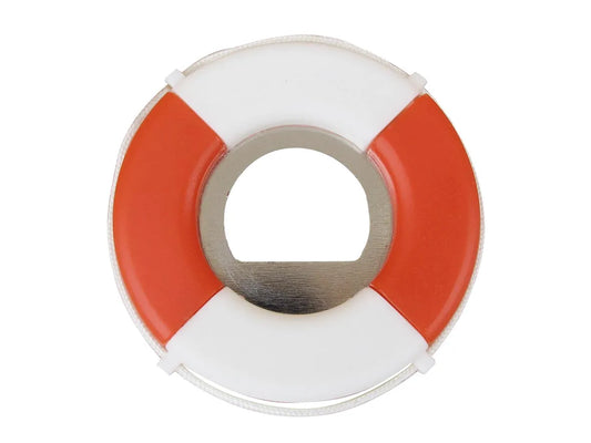 Sörnyitó - mentőöv, piros/fehér, műanyag/vas, Ø: 7cm