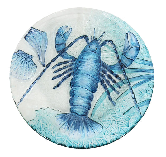 Üvegtányér - Homár, Ø: 30,5cm, M: 3cm