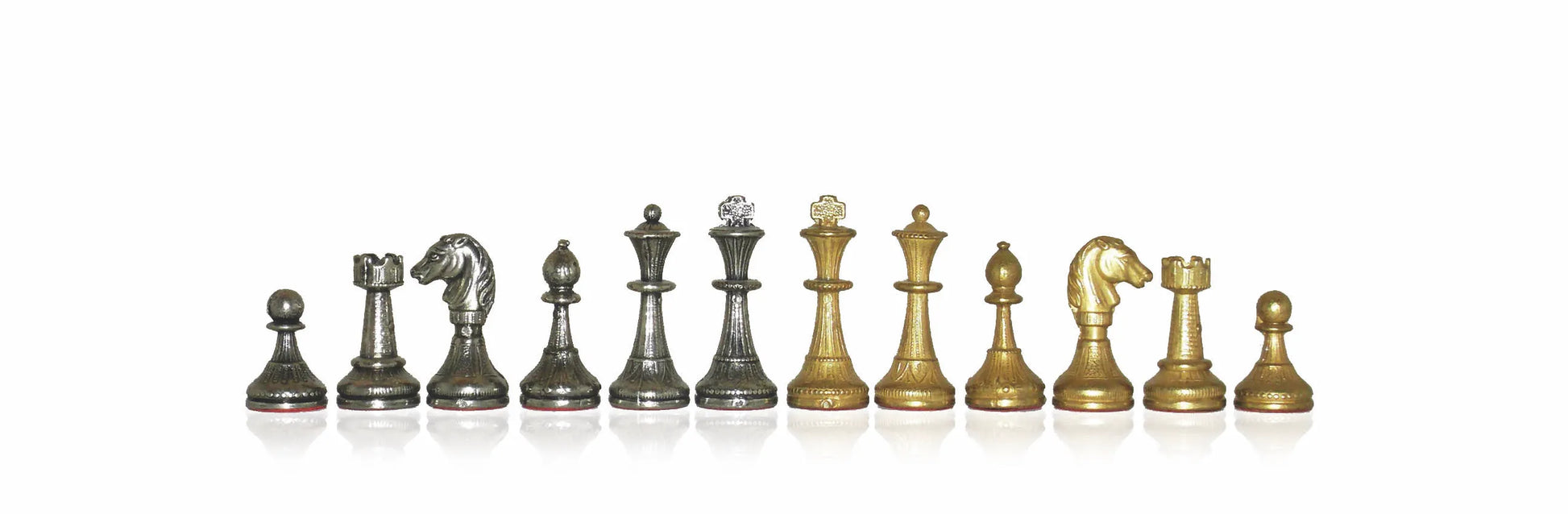 Mignon virágos fém sakkfigurák