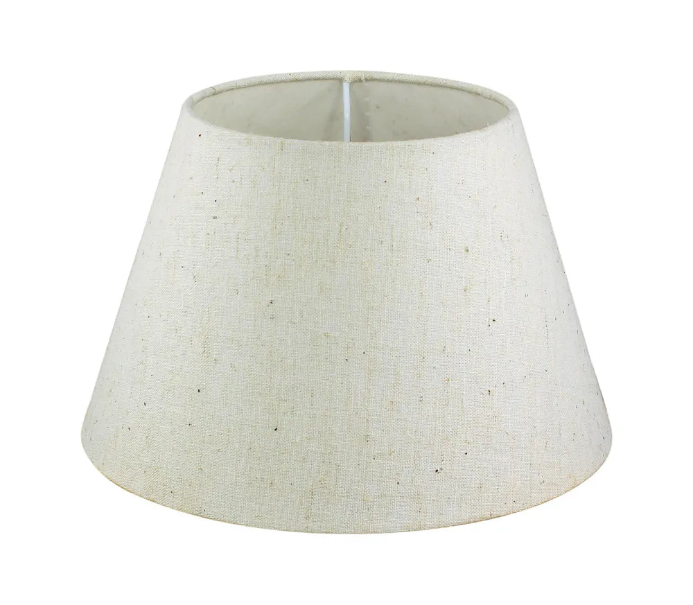 Lámpaernyő, juta/műanyag/vas, Ø: 15/25 cm, h: 16 cm, e14-hez