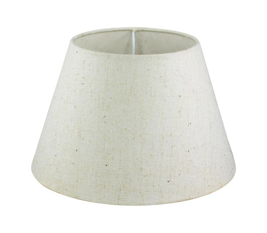 Lámpaernyő, juta/műanyag/vas, Ø: 15/25 cm, h: 16 cm, e14-hez