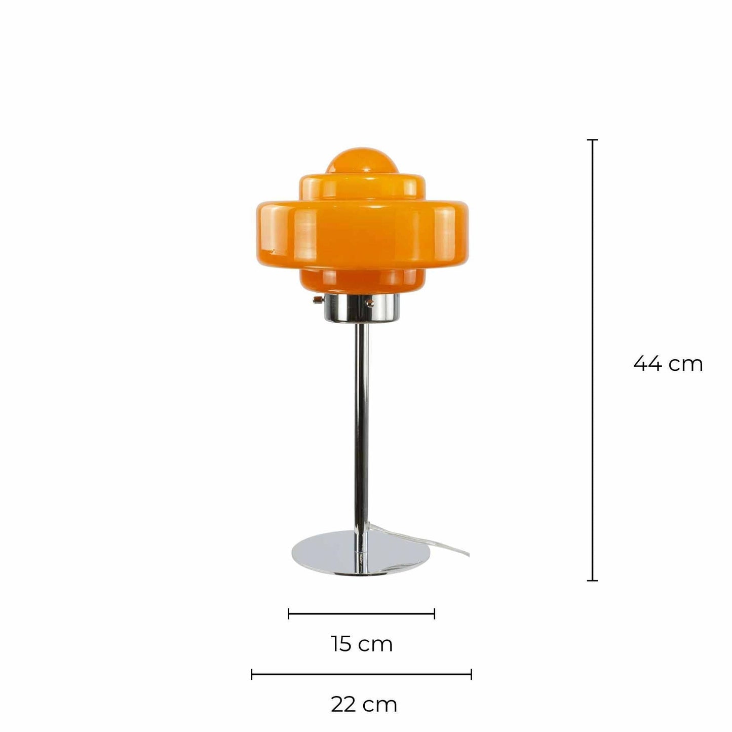 Zeni színes üveg és króm asztali lámpa