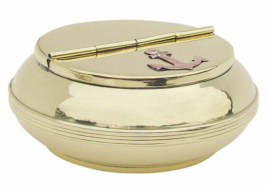 Asztali hamutartó, sárgaréz, Ø: 10 cm, m: 4 cm