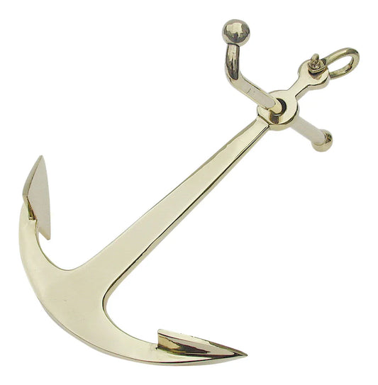 Horgony papírnehezék, sárgaréz, 24 cm