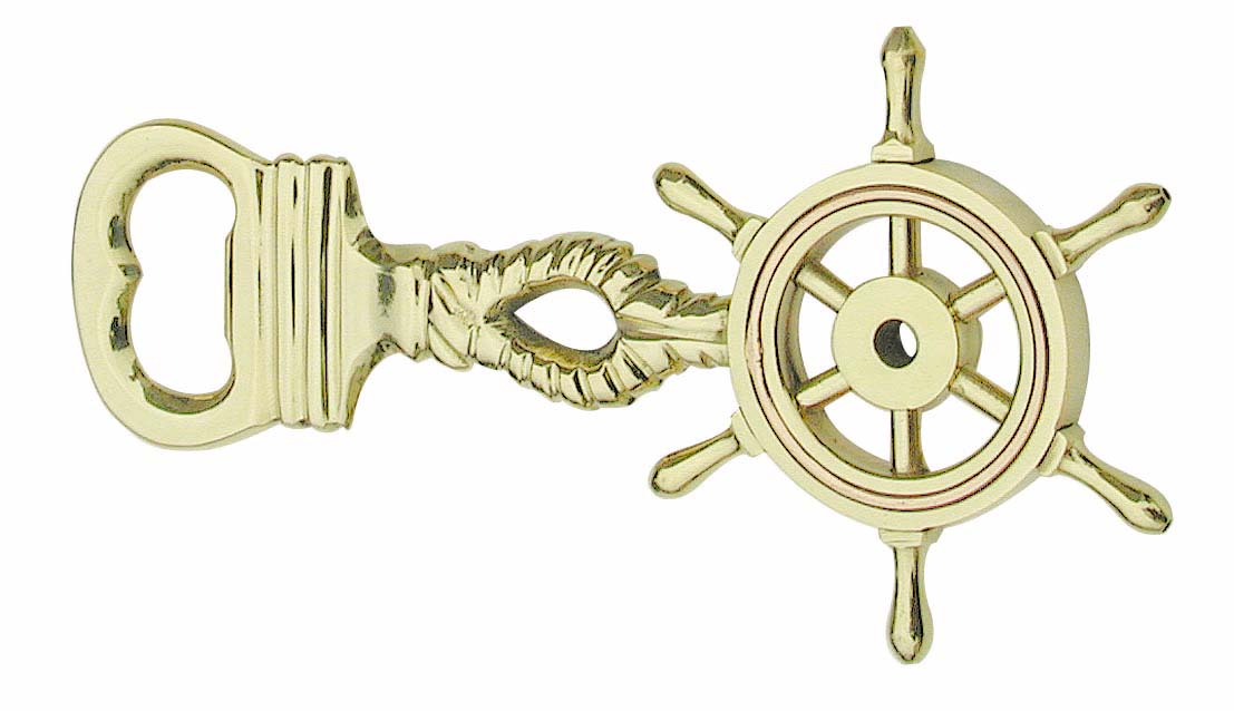 Sörnyitó - kormánykerék, sárgaréz rézgyűrűvel, 15 cm
