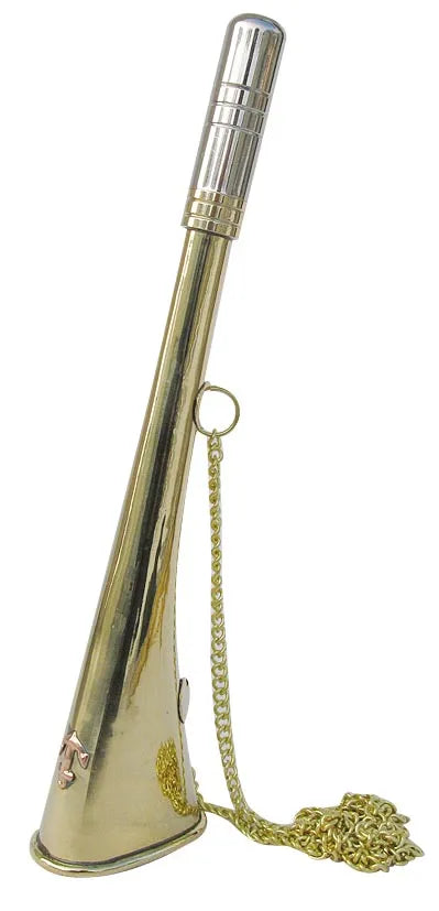Ködkürt lánccal, réz, 23cm