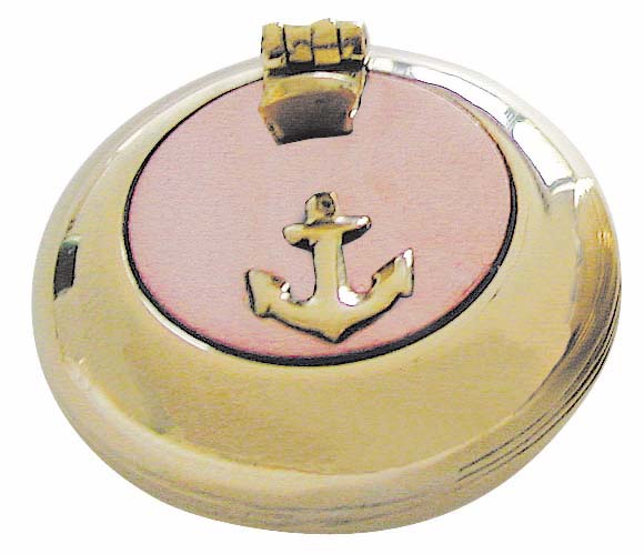 Zsebhamutartó sárgaréz, réz fedéllel, Ø: 5 cm