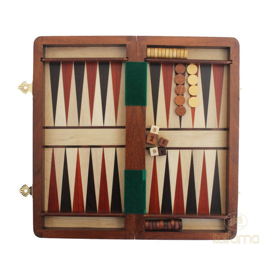 Prémium minőségű összecsukható mágneses multigame készlet (sakk + dáma + backgammon), 25x25 cm