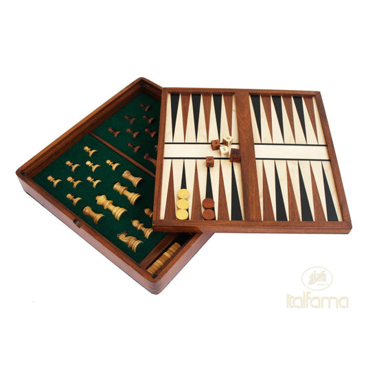 Mágneses multigame készlet (sakk + dáma + backgammon), 32x32 cm