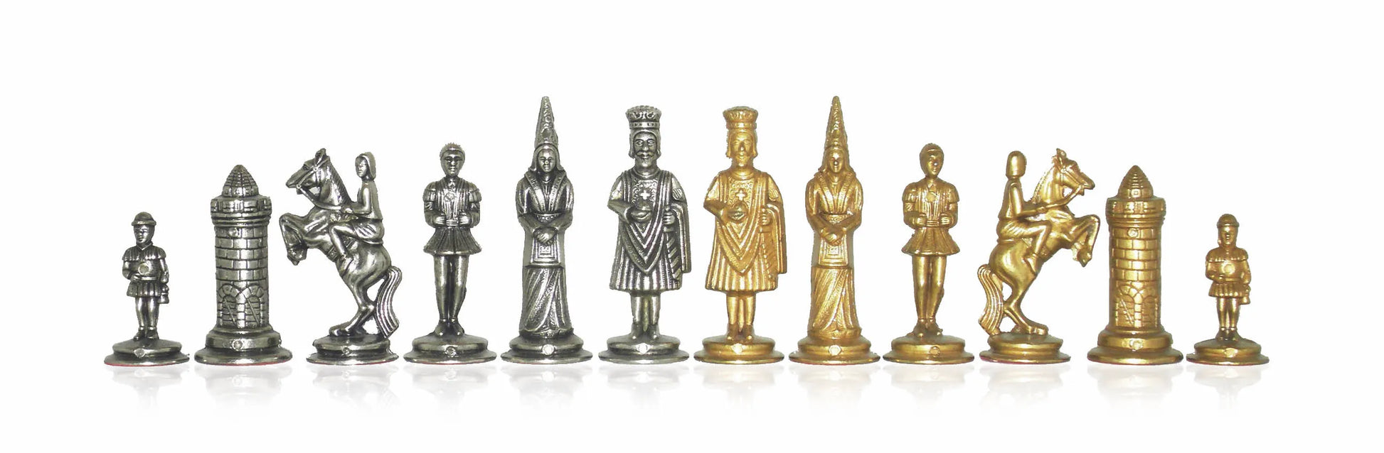 Camelot fém sakkfigurák