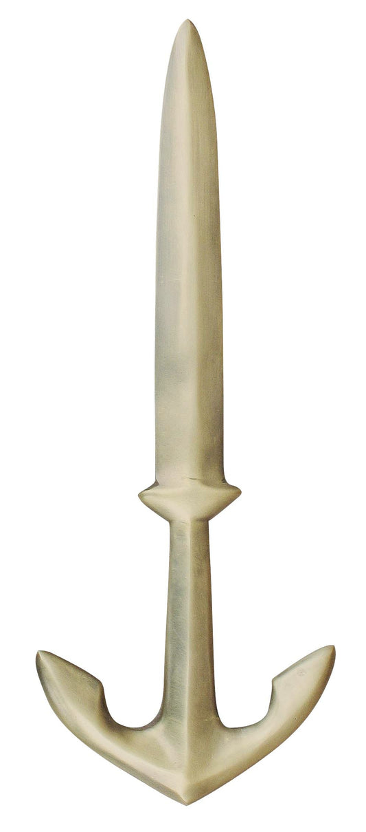 Levélbontó - horgony, antik sárgaréz, 19,5cm