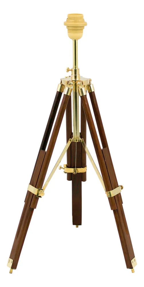 Állólámpa, fa/réz, elektromos 230V, E14/27, M: 43/83,5cm, 25/38cm