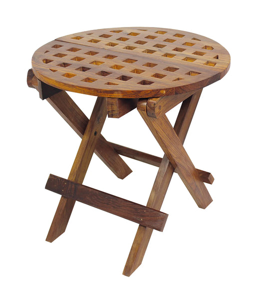 Összecsukható asztal, fa, m: 49cm, ø: 50cm