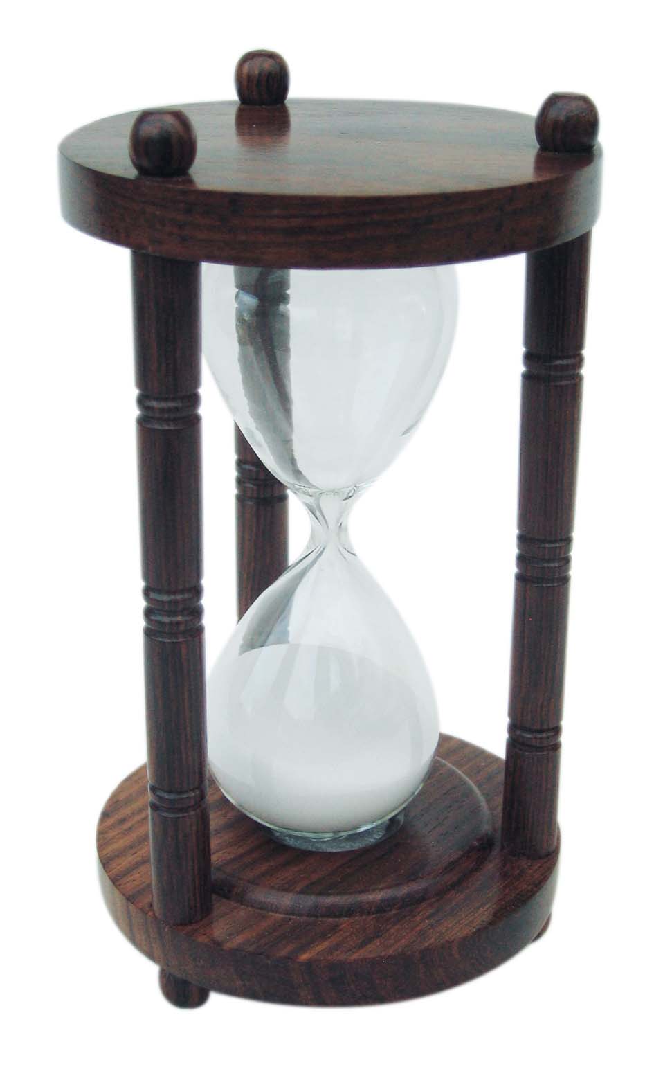 Homokóra, 3 oszlop, fa, kb. 15 perc, M: 15,5cm, Ø: 8,5cm