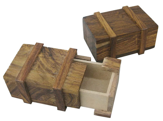 Titkos doboz, fa, 8x5,5x4,5cm