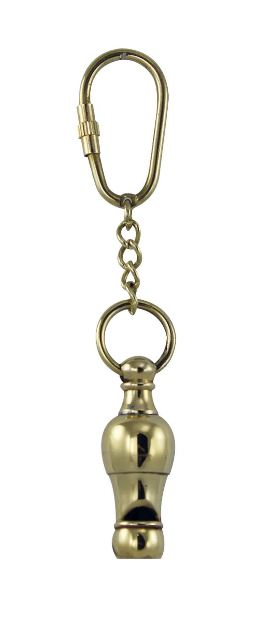 Kulcstartó - Síp, sárgaréz, H: 12/4,5cm