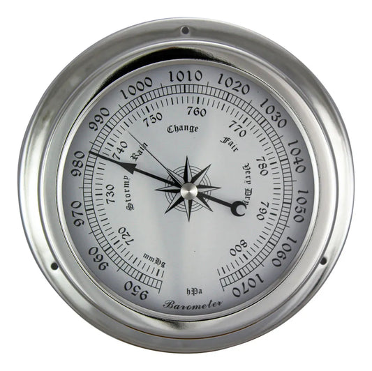 Barométer, krómozott, Ø: 14,5/10cm, M: 4,2cm